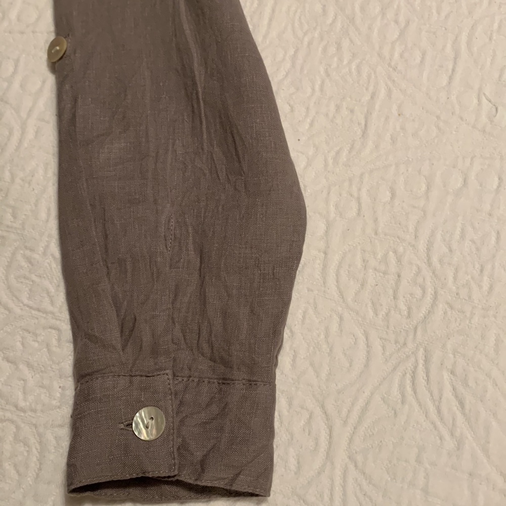 Sigrid Olsen Linen Button Down Top - image 3